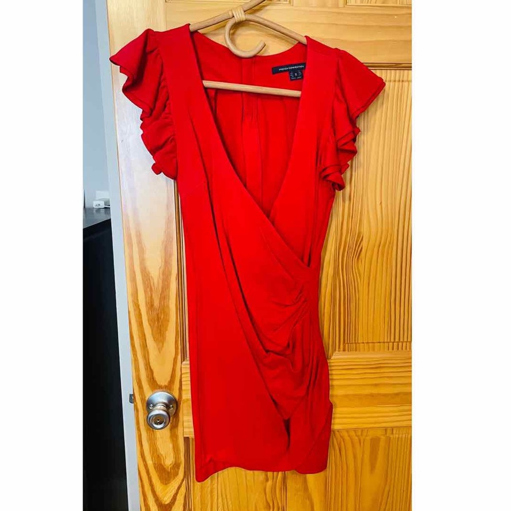 Red French connection dress, size 6